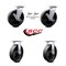 Service Caster 8 Inch Glass Filled Nylon Caster Set with 2 Brakes/Swivel Lock 2 Rigid SCC SCC-30CS820-GFNB-TLB-BSL-2-R-2 - alternate 3